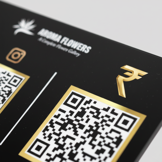 3 QR Landscape Standee with Payment QR