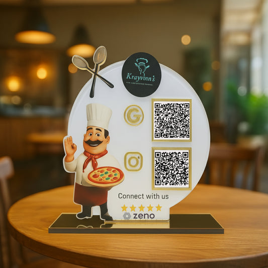2-QR Restaurant Standee
