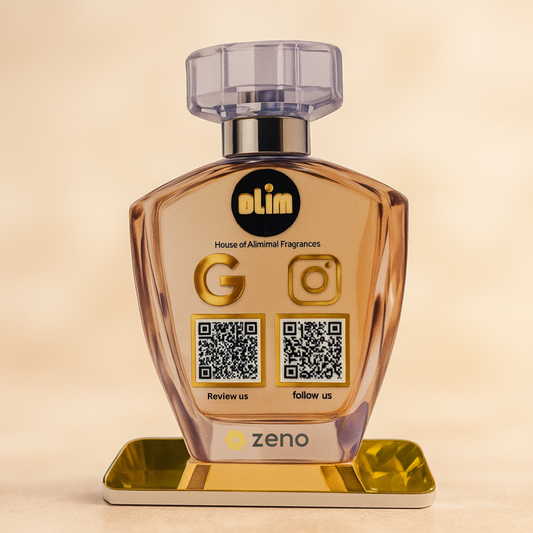 2 QR Perfume Bottle Shape Standee