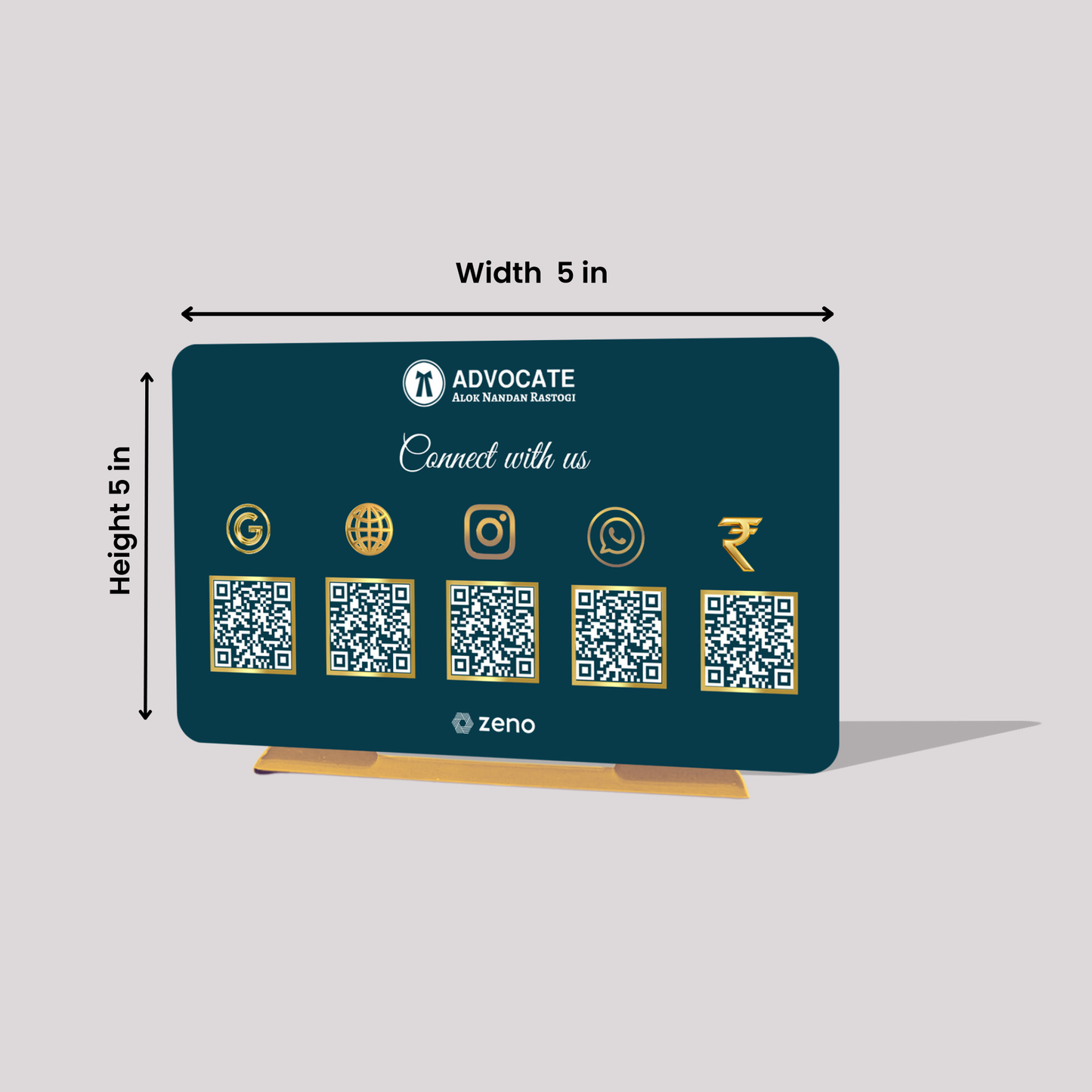 5 QR Horizontal AI Standee