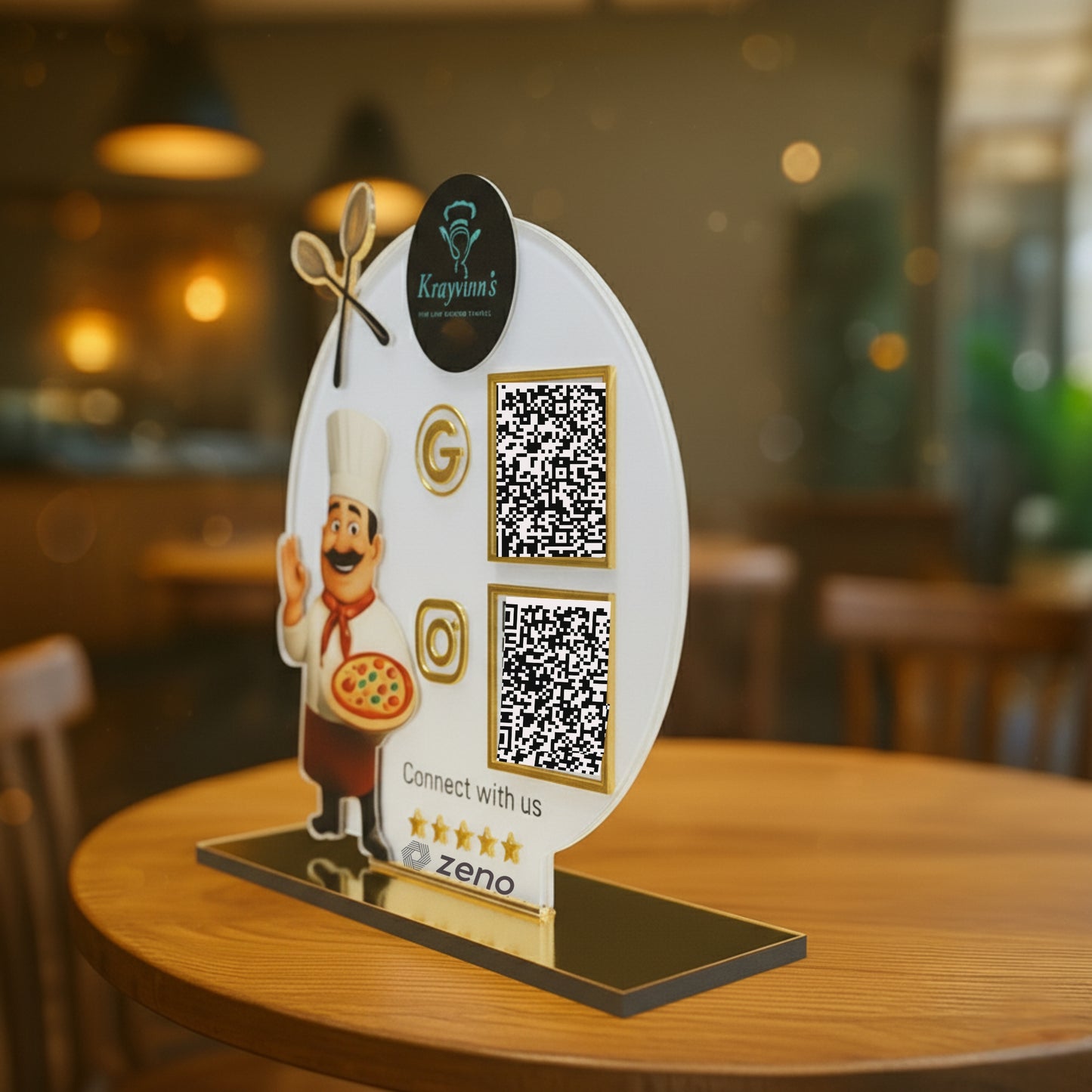 2-QR Restaurant Standee