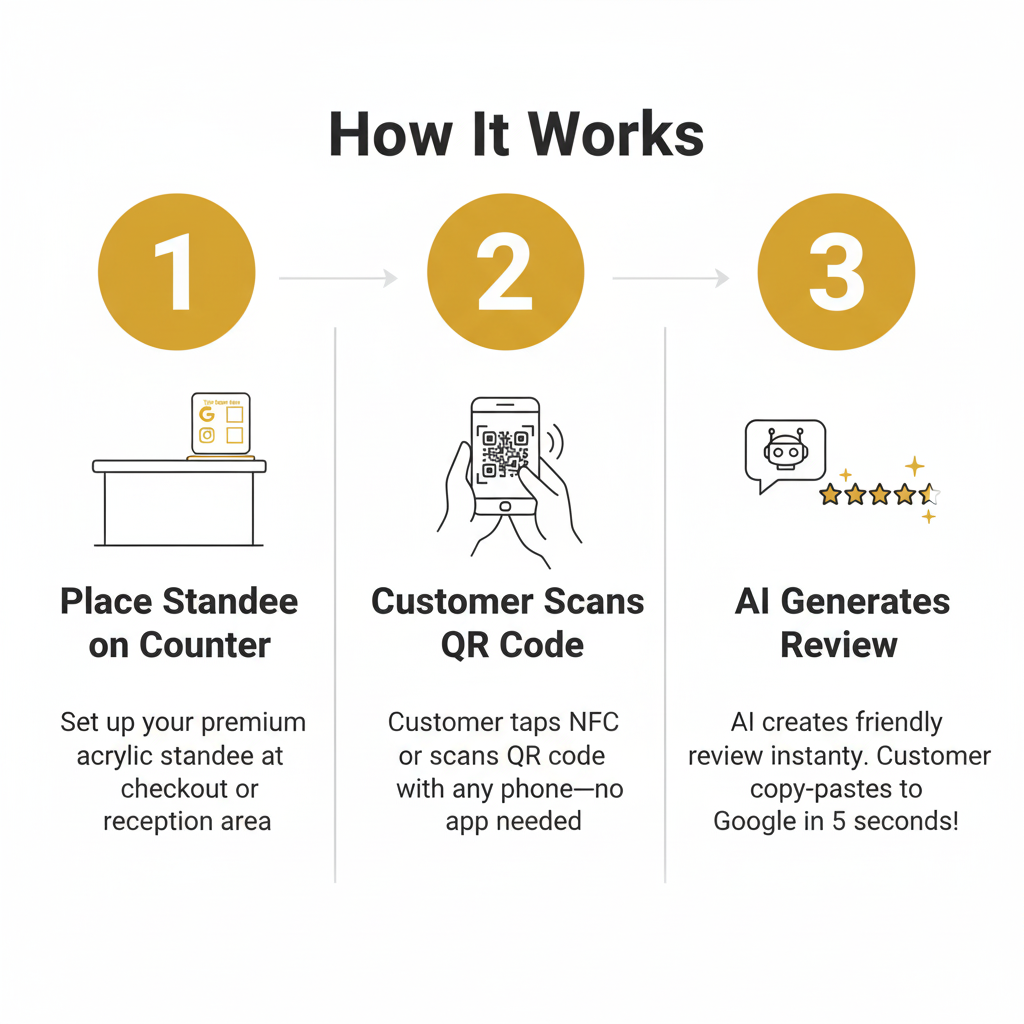 AI-Powered Smart Standee – 2 QR | Frosted Finish