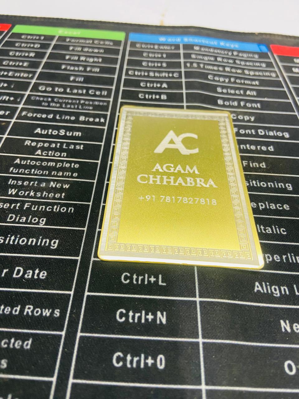 Zeno AI Golden Meta Business Card