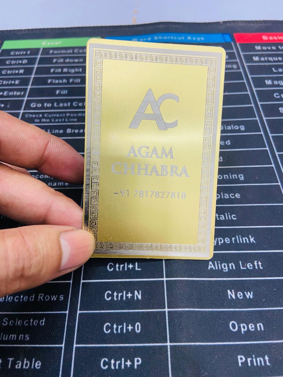 Zeno AI Golden Meta Business Card