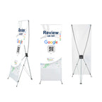 Google Review Collection NFC Tag & QR Code X-Banner Signage
